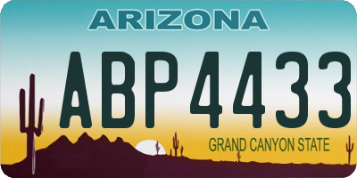 AZ license plate ABP4433