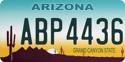 AZ license plate ABP4436