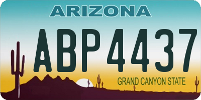 AZ license plate ABP4437
