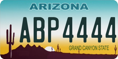 AZ license plate ABP4444