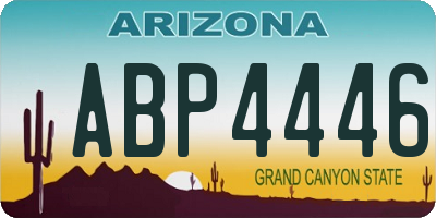 AZ license plate ABP4446