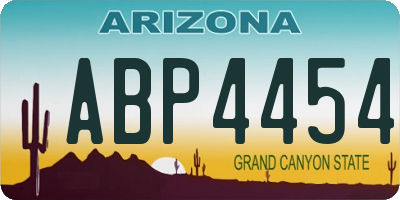 AZ license plate ABP4454