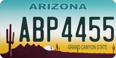 AZ license plate ABP4455