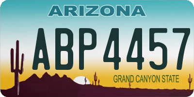 AZ license plate ABP4457