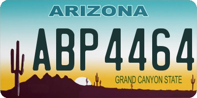 AZ license plate ABP4464