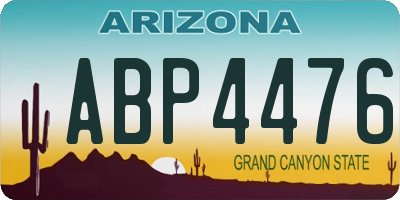 AZ license plate ABP4476