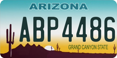 AZ license plate ABP4486