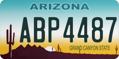 AZ license plate ABP4487