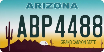 AZ license plate ABP4488