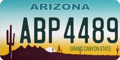 AZ license plate ABP4489