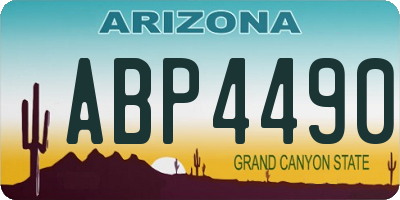 AZ license plate ABP4490