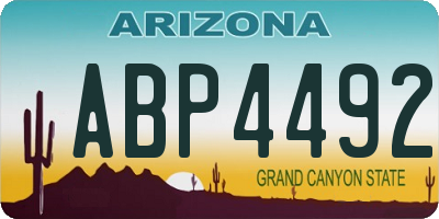 AZ license plate ABP4492