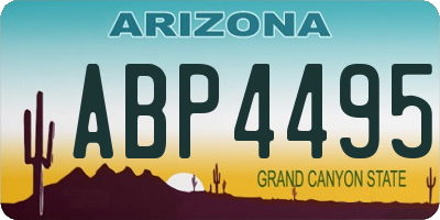 AZ license plate ABP4495