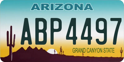 AZ license plate ABP4497