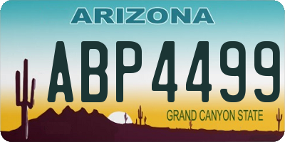 AZ license plate ABP4499