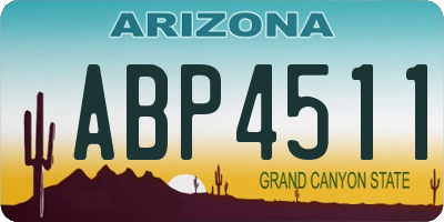 AZ license plate ABP4511