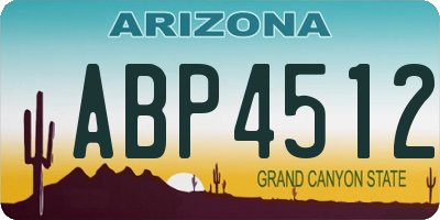AZ license plate ABP4512