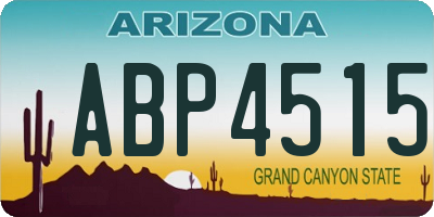 AZ license plate ABP4515