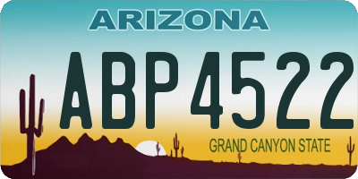 AZ license plate ABP4522