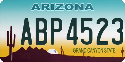 AZ license plate ABP4523