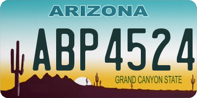 AZ license plate ABP4524