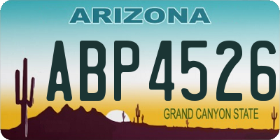 AZ license plate ABP4526