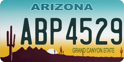 AZ license plate ABP4529