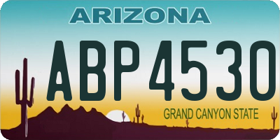 AZ license plate ABP4530