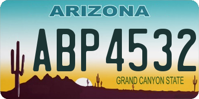 AZ license plate ABP4532