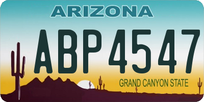 AZ license plate ABP4547