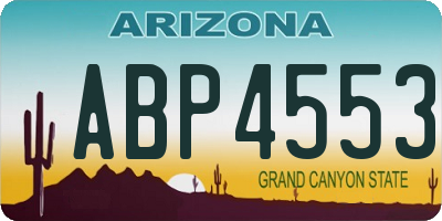 AZ license plate ABP4553