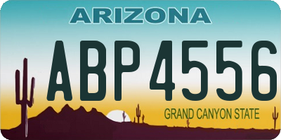 AZ license plate ABP4556