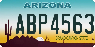 AZ license plate ABP4563
