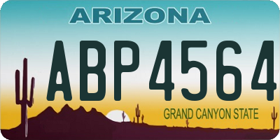 AZ license plate ABP4564