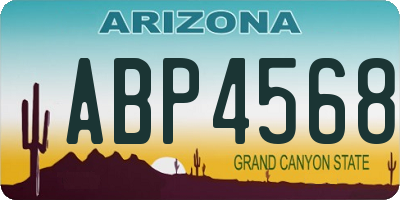 AZ license plate ABP4568