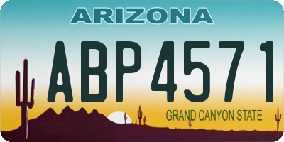 AZ license plate ABP4571