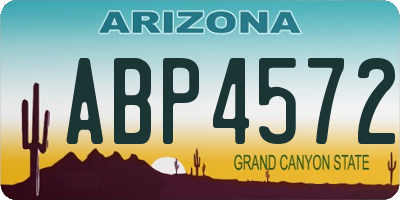 AZ license plate ABP4572