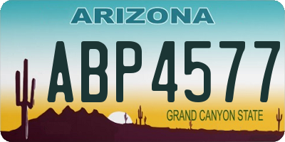 AZ license plate ABP4577