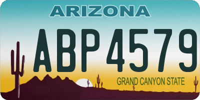 AZ license plate ABP4579