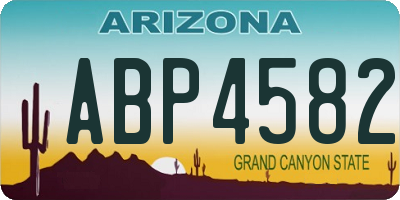 AZ license plate ABP4582