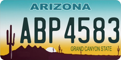 AZ license plate ABP4583