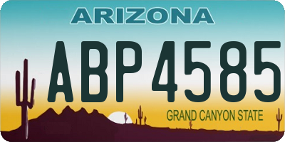 AZ license plate ABP4585