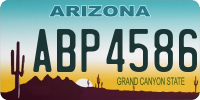AZ license plate ABP4586