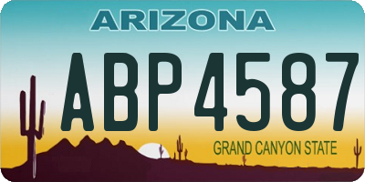 AZ license plate ABP4587
