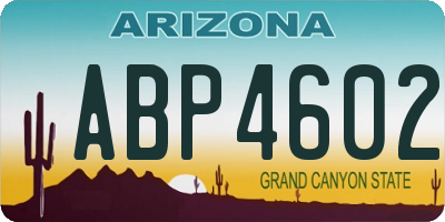 AZ license plate ABP4602