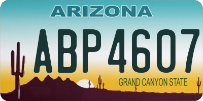 AZ license plate ABP4607