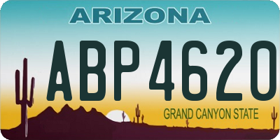 AZ license plate ABP4620