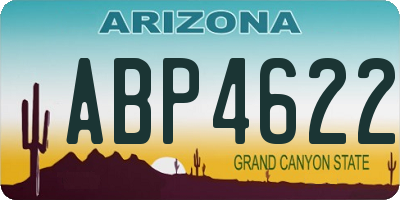 AZ license plate ABP4622