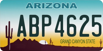 AZ license plate ABP4625
