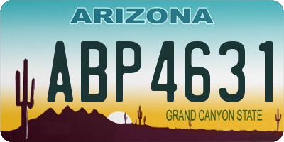 AZ license plate ABP4631